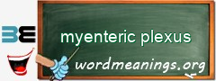 WordMeaning blackboard for myenteric plexus